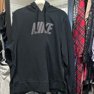 Nike Men's Black Hoodie with Logo